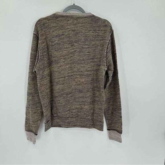 Third & Army Long Sleeve Pullover Crewneck Yellow Grey Sweater NWT Medium - Picture 2 of 7